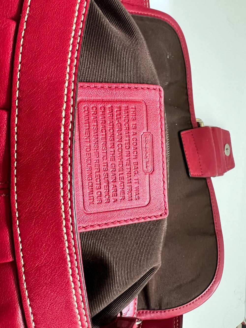 Coach YK2 Vintage Bag (red) - Picture 3 of 4